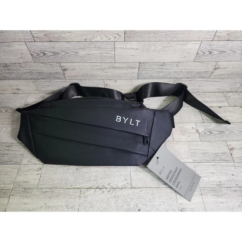 New BYLT Water Resistant Crossbody Bag Black 2 Liters Mens Womens w/ Tags